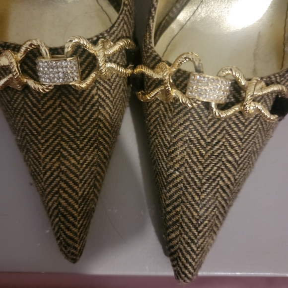 New Dollhouse Houndstooth Heels Woman Size 6.5 4" Pointed Toe Heels - Picture 4 of 4